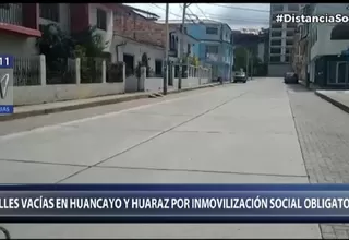 Domingo de inmovilización social: Calles de Huancayo y Huaraz lucen vacías