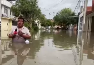 Fuertes lluvias en Piura ocasionaron que calles y viviendas se encuentren inundadas