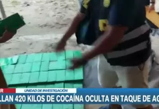 Hallan 420 kilos de droga al interior de un tanque de agua en Piura