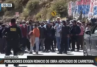 Huancavelica: Pobladores exigen reinicio de obra asfaltado de carretera