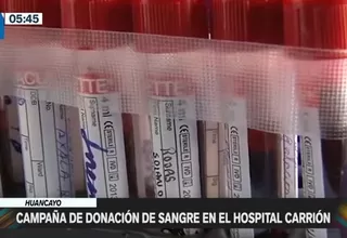 Huancayo: Campaña de donación de sangre en el hospital Carrión