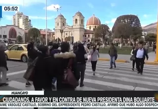 Huancayo: Ciudadanos, a favor y en contra de nueva presidenta Dina Boluarte
