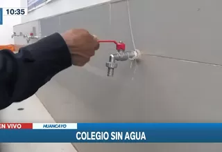 Huancayo: Colegio recolecta agua de lluvia tras falta del servicio
