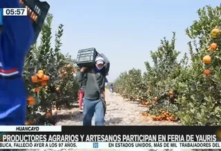 Huancayo: Productores agrarios y artesanos participan en feria de Yauris