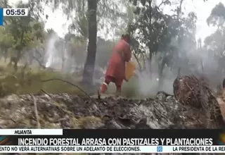 Huanta: Incendio forestal arrasa con pastizales y plantaciones