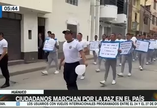 Huánuco: Ciudadanos marcharon por la paz en el país