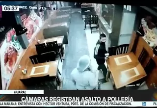 Huaral: Cámaras registran asalto a pollería