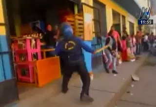 Huaraz: policía realizó violento desalojo de comerciantes