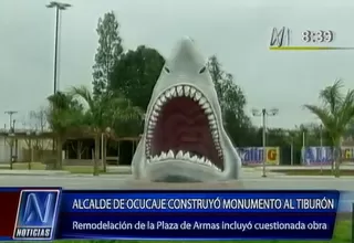 Ica: construyeron costoso monumento al tiburón en distrito sin agua potable