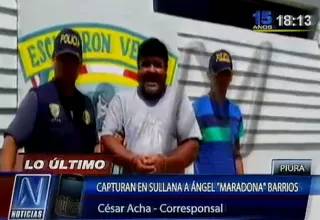 Imágenes de la captura de 'Maradona' Barrios en Piura