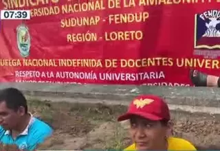 Iquitos: Docentes de la UNAP se entierran en protesta por homologación de sueldos y mayor presupuesto para las universidades