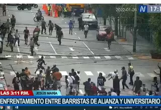 Jesús María: se reporta enfrentamiento entre barristas de Universitario y Alianza Lima