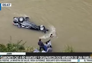 Junín: Camioneta cae a río Mantaro y desaparecen dos miembros de una familia