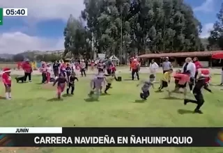 Junín: Carrera navideña en Ñahuinpuquio