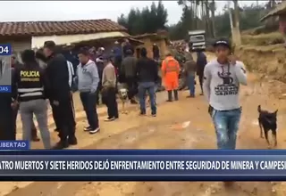 La Libertad: cuatro muertos tras enfrentamiento entre campesinos y seguridad de minera