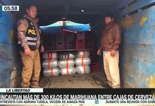 La Libertad: Policía incautó más de 300 kilos de marihuana camufladas en cajas de cerveza
