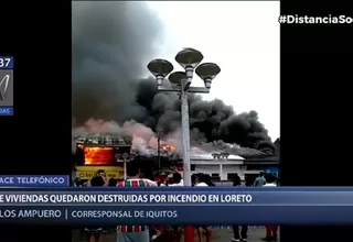 Loreto: Incendio arrasó con siete inmuebles en Caballococha