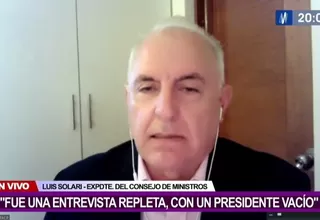 Luis Solari sobre Pedro Castillo: “Una entrevista repleta de buen periodismo con un presidente vacío”