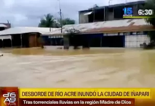 Madre de Dios: Iñapari quedó inundada tras desborde del río Acre