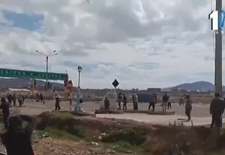 Se registran enfrentamientos en las manifestaciones cerca al aeropuerto de Juliaca 