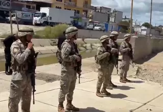 Miembros del Ejército apoyan el resguardo en la frontera Perú - Ecuador