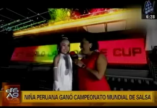 Tacna: niña peruana de 6 años ganó mundial de salsa en Estados Unidos