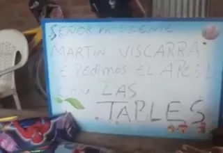 Piura: Escolares usan tinas como mesas para hacer tareas y piden envío de tablets