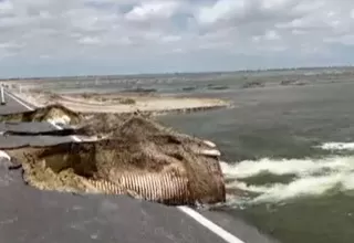 Piura: incremento del lago La Niña afectó carretera que une Bayovar y Chiclayo