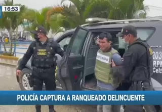 Policía capturó a ranqueado delincuente en Cajamarca