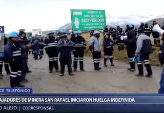 Puno: trabajadores de la minera San Rafael iniciaron huelga indefinida
