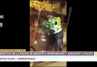 Puno: video muestra cómo policía arrastra a su colega para evitar intervención
