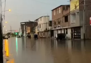 Reportan inundaciones en calles de Chiclayo por intensas lluvias