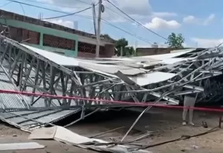 San Martín: Lluvias y vientos provocaron colapso de techo de colegio en Juanjuí