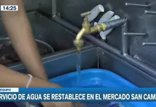 Se restablece lentamente el servicio de agua potable en Arequipa