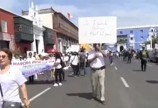Trujillo: Ciudadanos se unen en marcha contra la delincuencia
