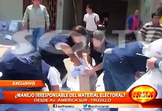 Trujillo: encuentran actas lacradas de la ONPE tiradas en la calle