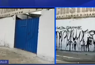 Trujillo: hinchas de Alianza Lima realizaron pintas en iglesia 'Aposento Alto'