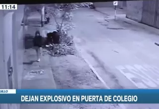 Trujillo: Mujer deja explosivo frente a colegio
