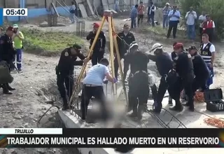 Trujillo: Trabajador municipal es hallado muerto en un reservorio
