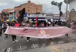 Universitarios iniciaron manifestación en Cusco