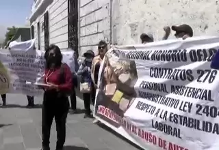 [VIDEO] Arequipa: Técnicos asistenciales reclaman continuidad de contratos