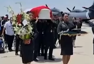 [VIDEO] Chiclayo: Último adiós a oficial que falleció durante entrenamiento en unidad de Los Sinchis