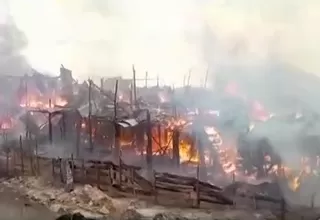 [VIDEO] Iquitos: Incendio destruyó 25 viviendas