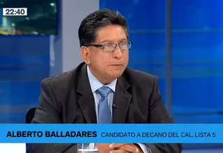 Alberto Balladares: Menos cemento, más servicios para el colegio de abogados