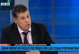 Luis Carrilllo Pinto: La gente ha reaccionado muy duro contra Paolo Guerrero en redes