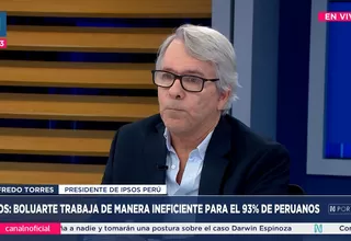 Alfredo Torres: Un 93% de peruanos considera que la presidenta Boluarte no trabaja de manera eficiente