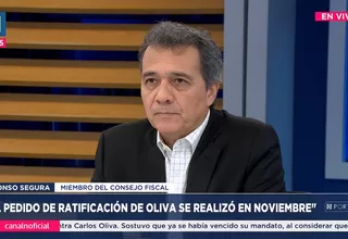 Alonso Segura: El pedido de ratificación de Oliva se realizó en noviembre