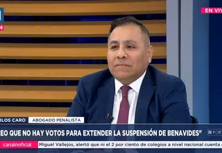 Carlos Caro: Creo que no hay votos para extender la suspensión de Patricia Benavides