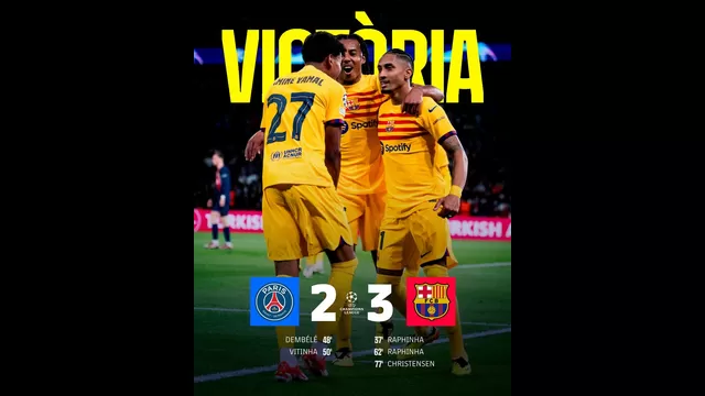 Barcelona derrotó 3-2 a PSG en Francia por Champions League | Canal N